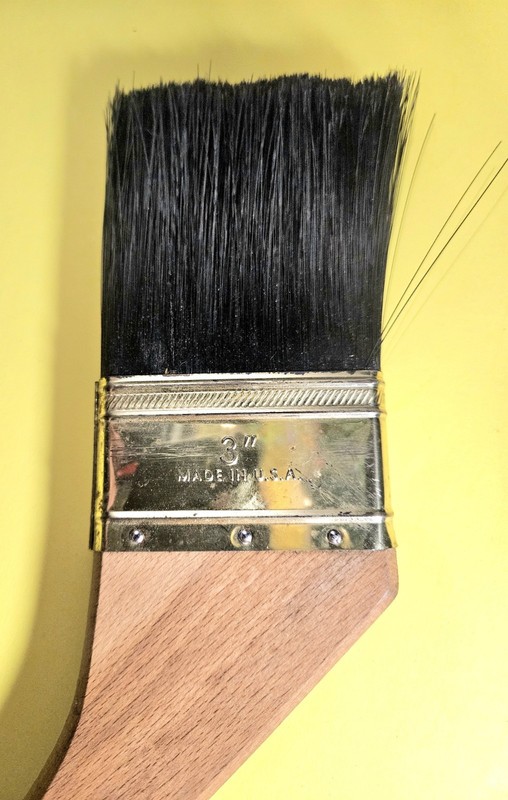 Vintage Angled 3 Inch Paint Brush With 29 Inch Long Handle New-old Stock USA gallery
