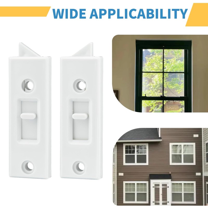 12x Window Tilt Latch Lock Spring Loaded Snap-In Latch with Lock for Home Window gallery