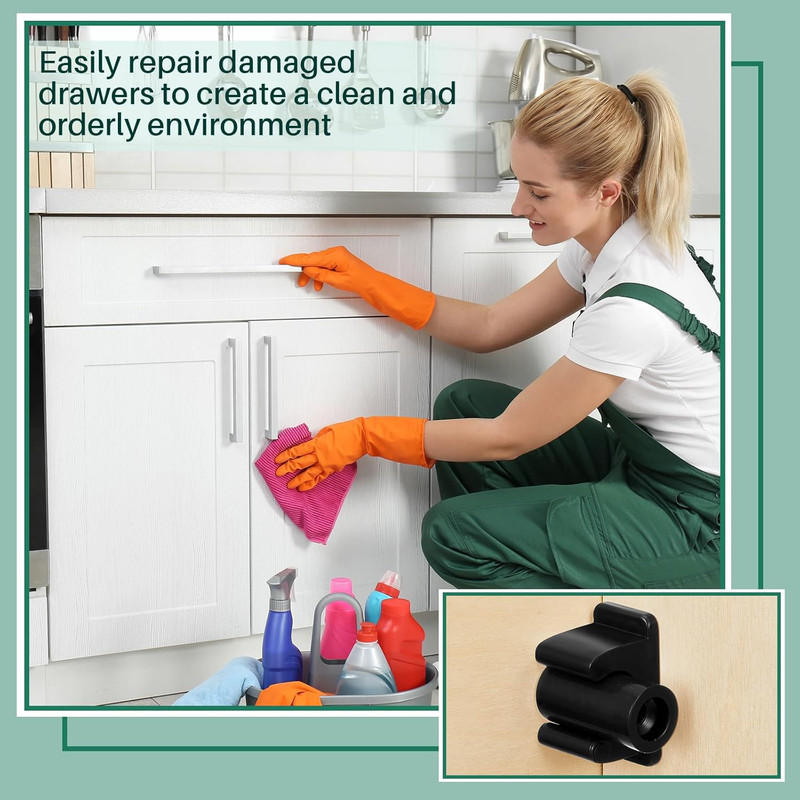 False Cabinet Front Clip False Drawer Front Clips Sink Tip Out Snap with Screws gallery