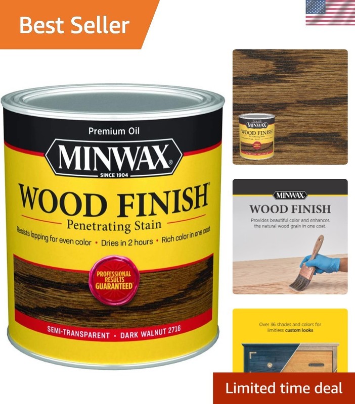 Dark Walnut Oil-Based Wood Finish – Quick Drying & Easy Application