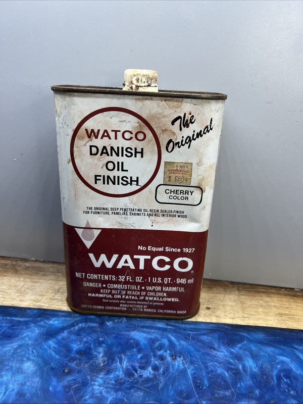 Vintage Watco Danish Oil Cherry Quart 1/2 Full Discontinued HTF