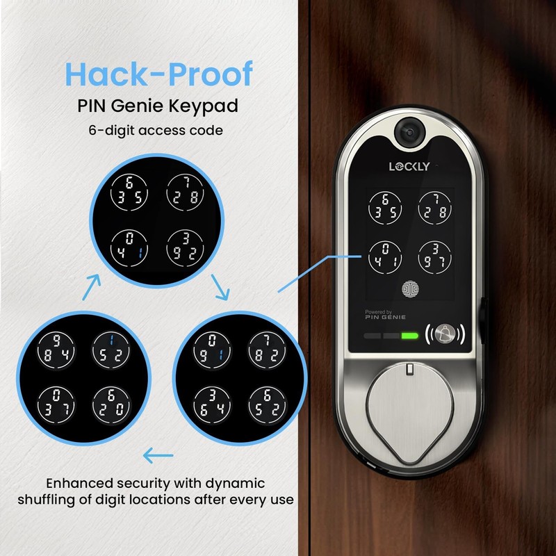 Lockly Vision Smart Lock HD Video Doorbell Smart Locks for Front Door Fingerp... gallery