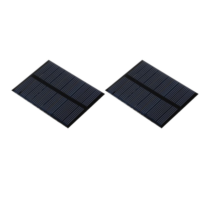 Mini Solar Panel Cell 5V 90mA 0.495W 70mm x 55mm for DIY Project Pack of 2