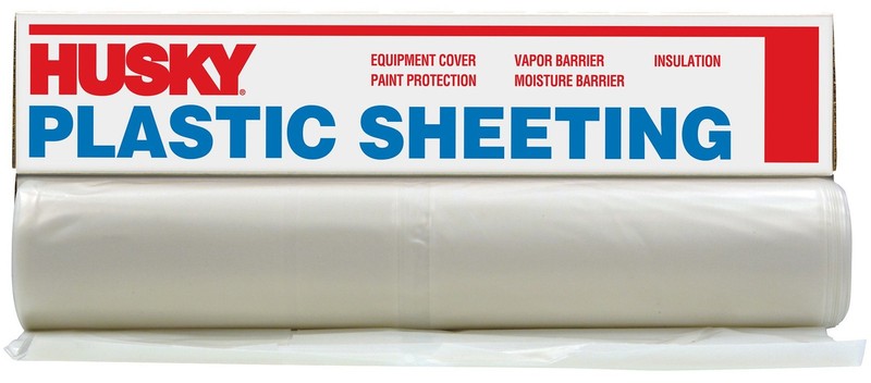 Poly-America Clear Plastic Sheeting, 4-Mil Low Density, 10’ x 25’ Roll