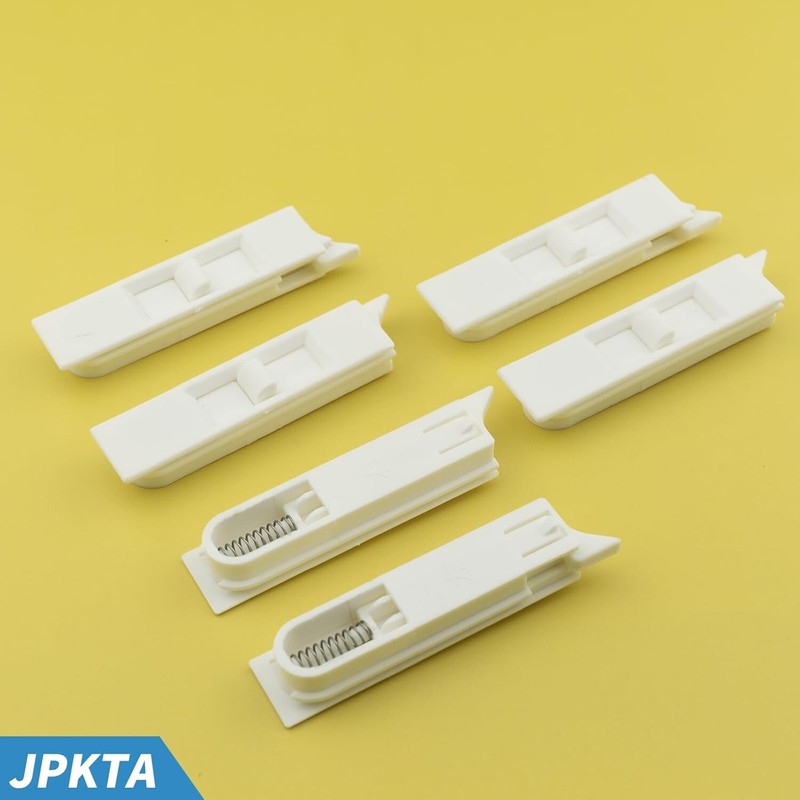 6Pcs Window Tilt Latch Spring Loaded Sliding Window Lock Snap-in White Vinyl gallery