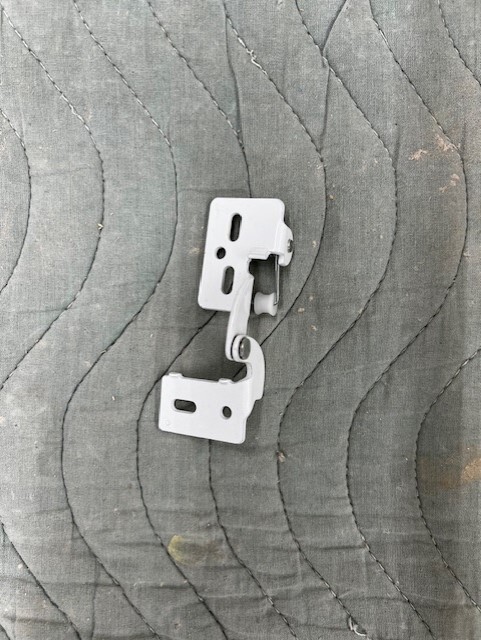 1/4" Overlay Self Closing Knife Hinge For 5/8" Minimum Thick Door - White