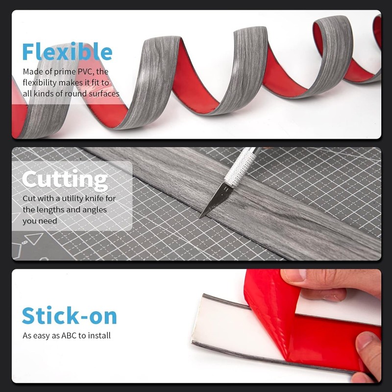 4FT Gray Scratch-Resistant Self-Adhesive Floor Transition Strip - Easy Install gallery