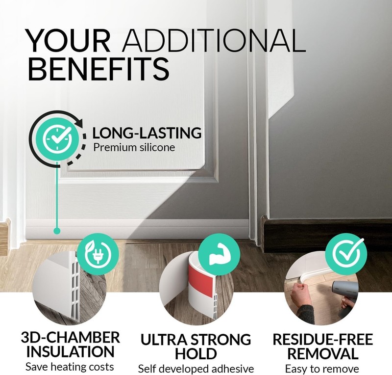 Vellure® Door Draft Stopper for Bottom of Door - Premium Door Sweep for Bottom gallery
