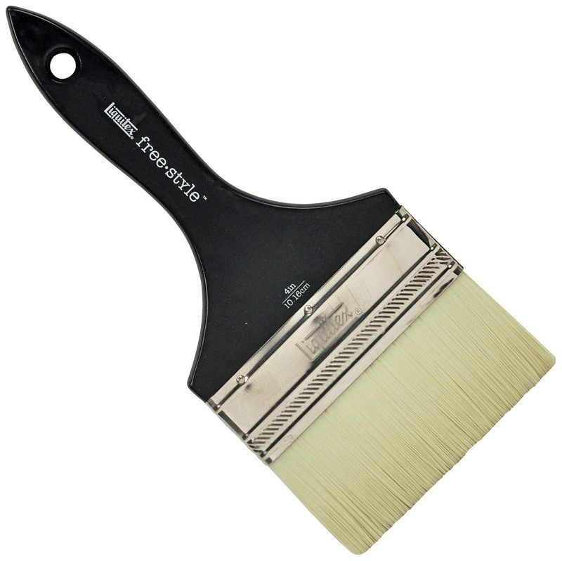 Professional Freestyle Large Scale Brush, Broad Flat/Varnish, 4inch, Short Ha…