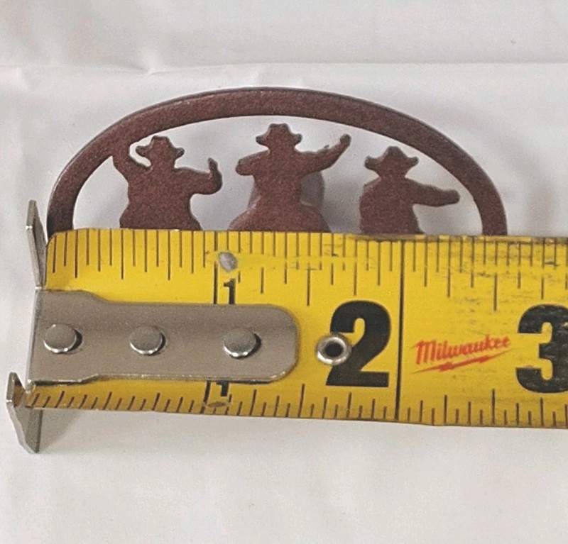 Cowboy Trio Western Drawer Pull Knobs Metal Med & Dark Brown 1 Black Lot of 11 gallery