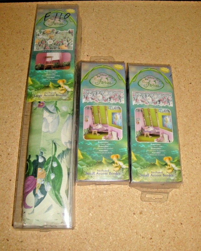 Disney Fairies Pre Pasted Removable Large and Small Accent Borders
