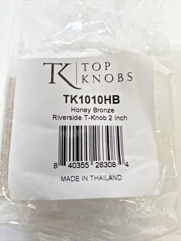 1PC NEW Top Knobs Cabinet Riverside T-Knob 2 Inch Honey Bronze TK1010HB gallery