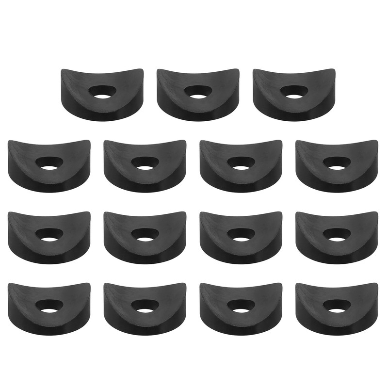 50Pcs Plastic Round Washers, 6mm x 19mm x 3mm Black PE Concave Washer