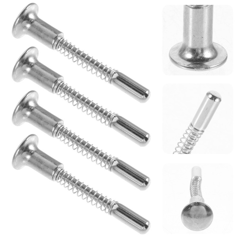 4Pcs Spring Bolt Latch Metal Silver for Bed with Easy Install Crib Fittings gallery