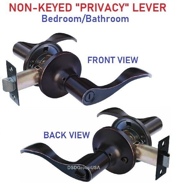 Constructor Privacy Bed/Bath Rm Lever Door Oil Rubbed Bronze Knob Handle Lockset