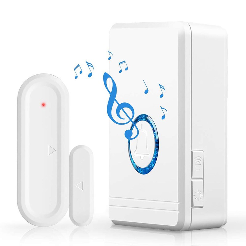 Wireless Home Shop Window Door Chime Bell Come In Reminder Magnetic Sensor Set