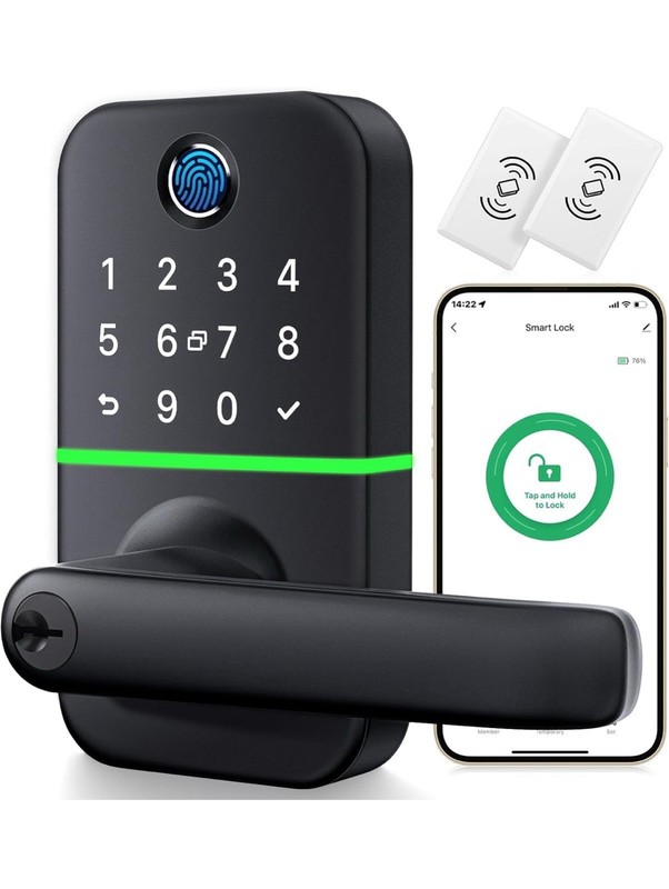 Door Lock Smart Keypad Kucacci Keyless Entry Fingerprint Digital Code Electronic