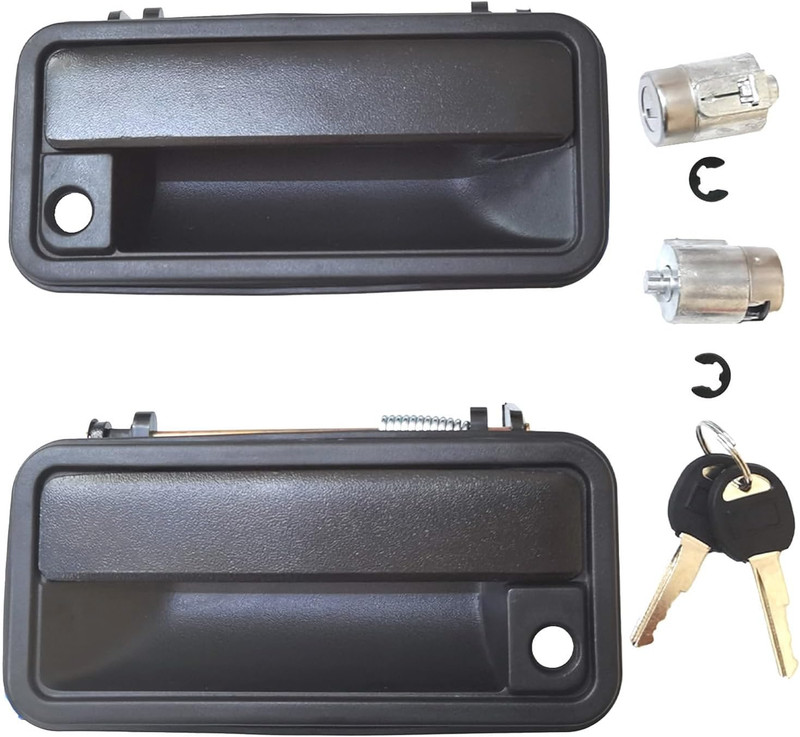 Metal Exterior Door Handles W/Lock Cylinders & Keys for Chevy Tahoe Suburban C/K