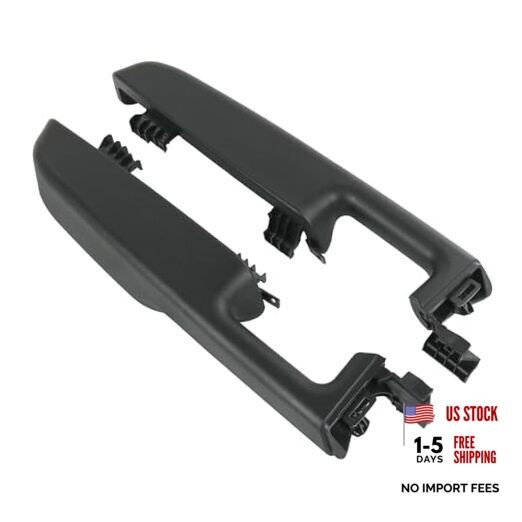 Driver Left & Passenger Right Side Front Door Armrest Driver & Passenger Black