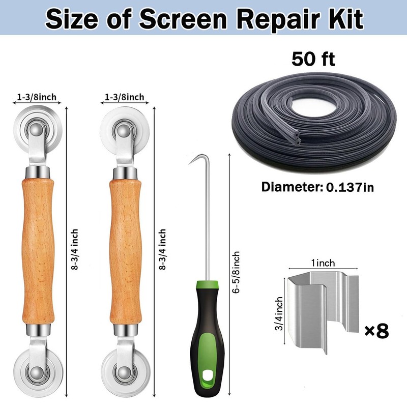 King&Charles Kingcharles Window Screen Door Repair/Replacement Kit Include gallery