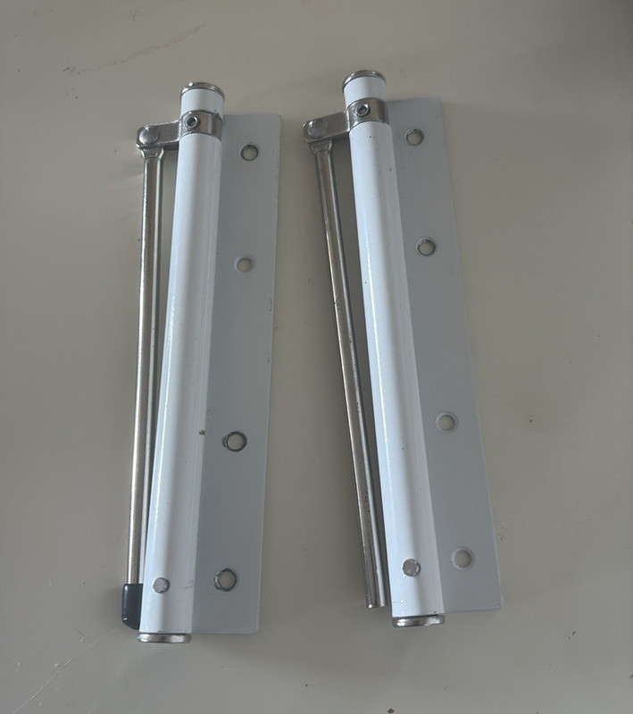 Automatic Door Closer Spring Hinge w/ Arm, Adjustable Speed, 100 lb, 2-Pack