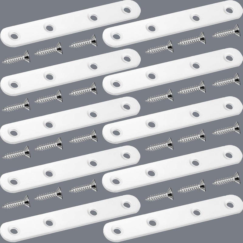 4.8 inch White Flat Mending Plate, Heavy Duty Stainless Steel Straight Brace Bra