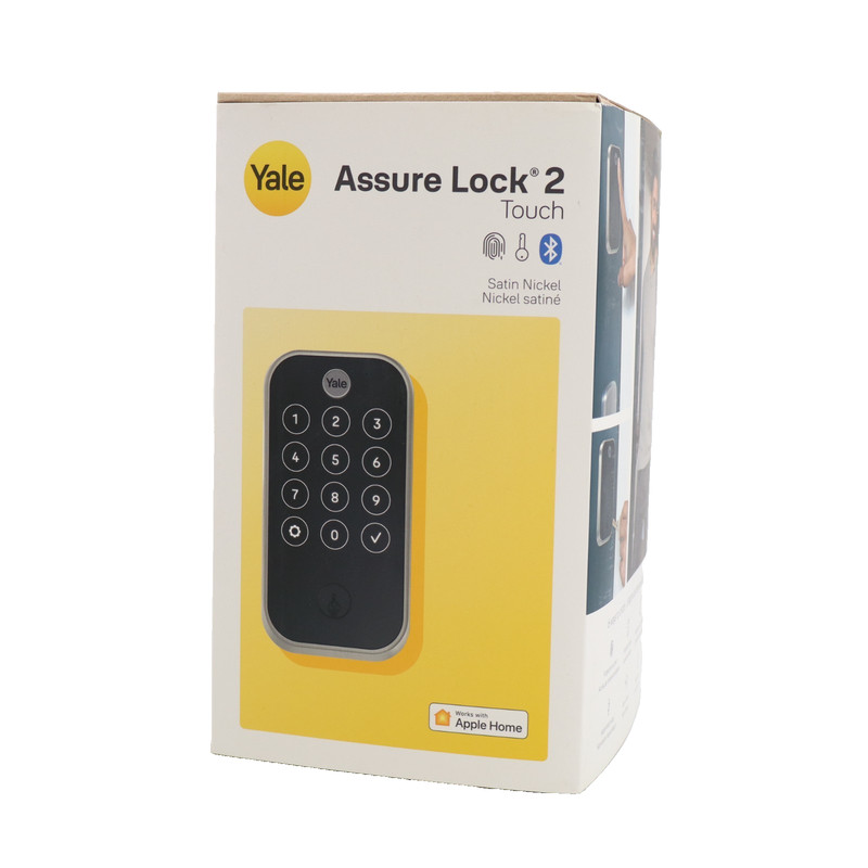Yale Security 2 Touch Deadbolt Lock, Satin Nickel Biometric Entry Door Lock
