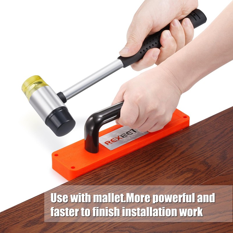 Laminate Wood Flooring Installation Kit with Tapping Block Pull Bar Mallet gallery