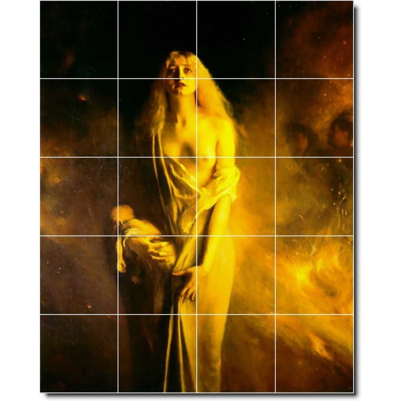 Pascal Dagnan Nude Painting Ceramic Tile Mural PT02352. 32 x 40 (20) 8×8 tiles