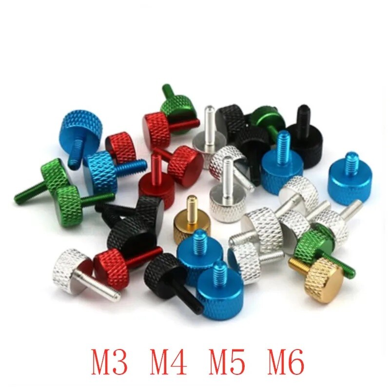 M3x16mm Computer PC Graphics Card Colourful Knurled Head Aluminum Thumb Screws gallery
