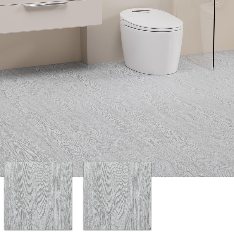 Peel and Stick Floor Tile, 30 Pcs 12″ x 12″ Waterproof Wood Grain Luxury Viny…
