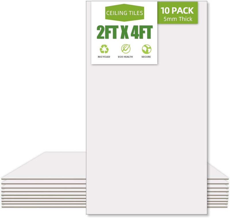 2x4ft Smooth White PVC Drop Ceiling Tiles