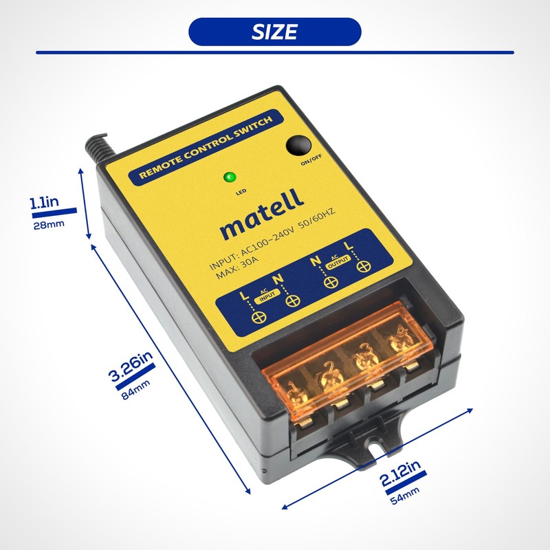 Wireless Remote Control Switch AC 110V/120V/220V/240V 30A Relay RF Remote gallery