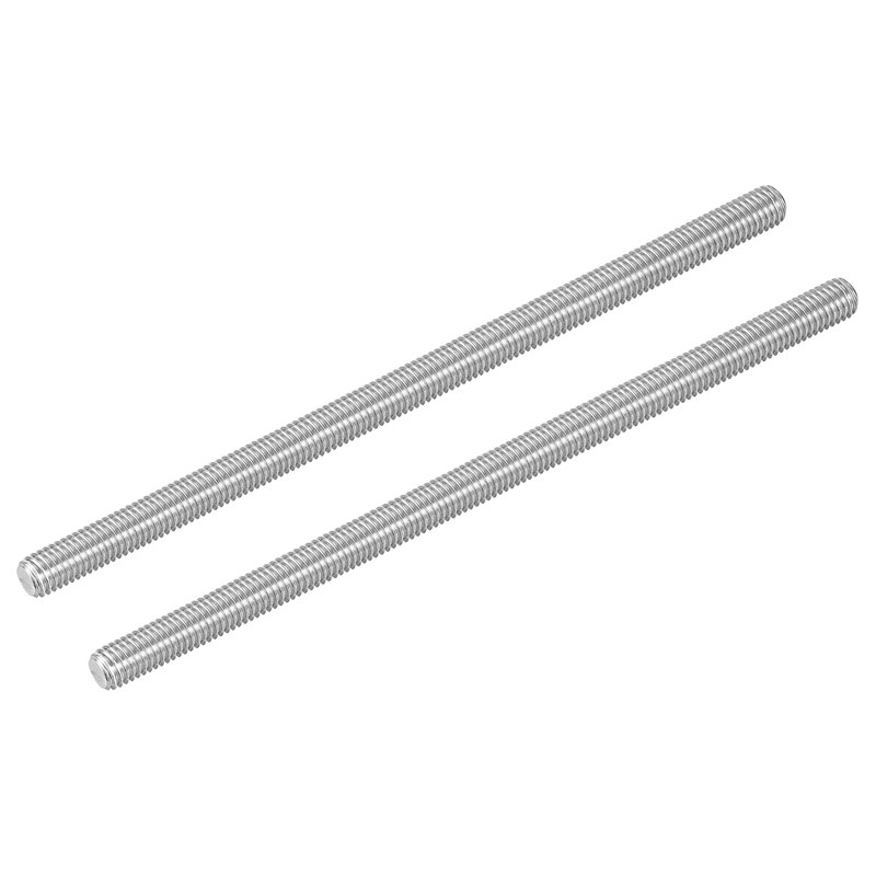 2Pcs M8-1.25x170mm Fully Threaded Rods, 304 Stainless Steel Thread Bar Studs