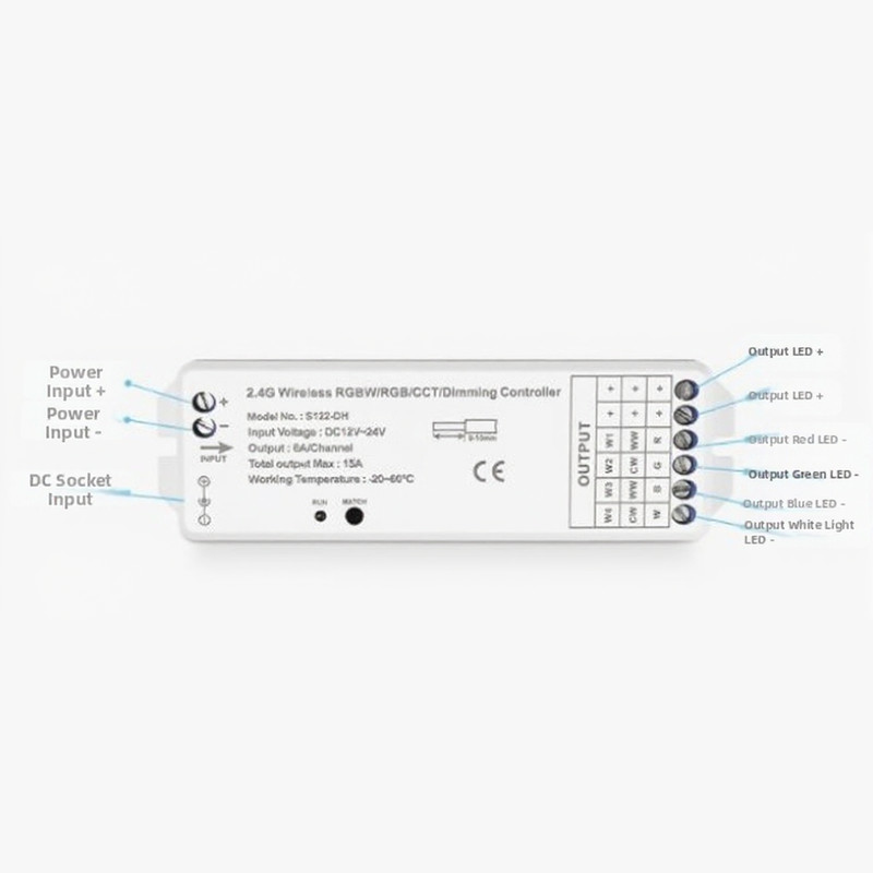 RF 2.4G Dimmer Kit Includes Remote and Receiver for Monochrome Lighting gallery