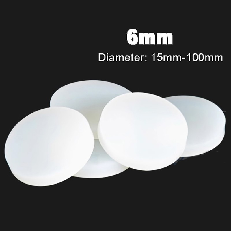 Thick 6mm Solid Silicone Disc Discs Round Silicone Pads Pad Sheet Φ15mm-100mm gallery