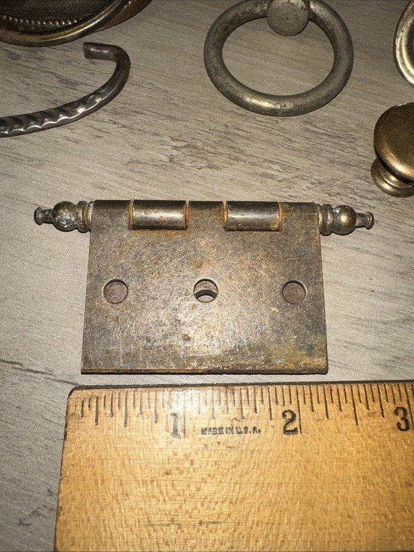 13 Vintage Drawer Pull Handles Nice Variety! Steeple Hinge, Round Pulls, Etc. gallery
