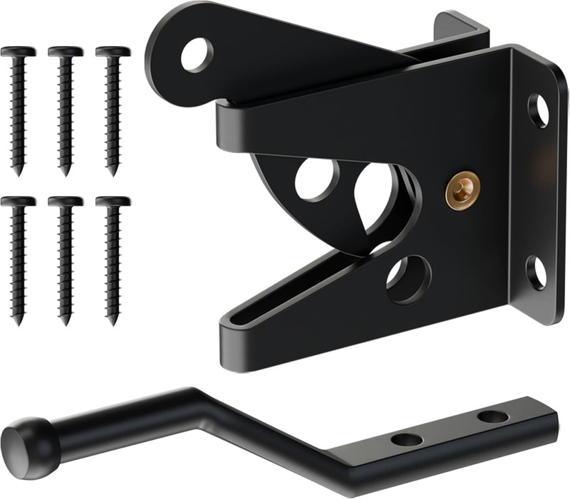 Self-Locking Heavy-Duty Gate Latch: Automatic Gravity Lever Type for Wooden Fenc