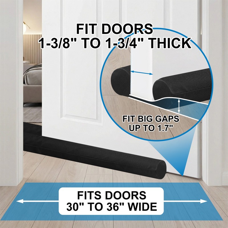 Adjustable Door Draft Stopper Weather Stripping Windproof Door Draft Blocker