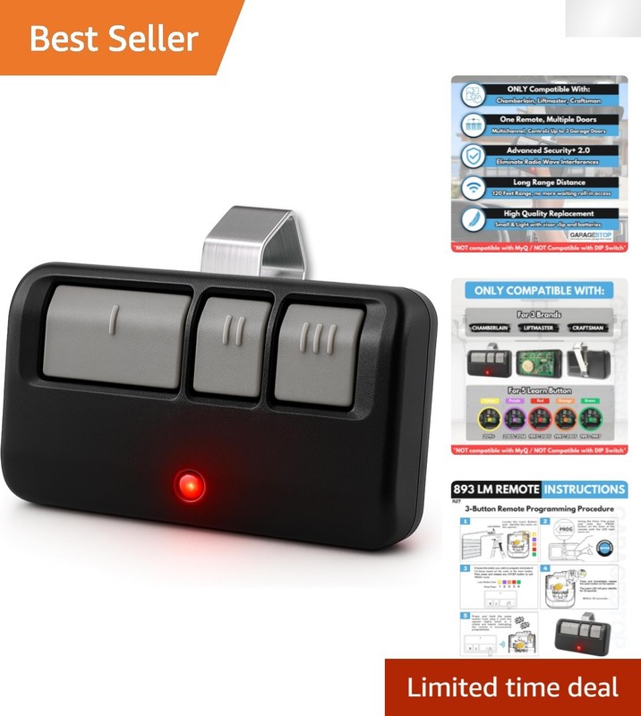 Extra Long-Range Universal Garage Door Remote – Lightweight & Secure Technology