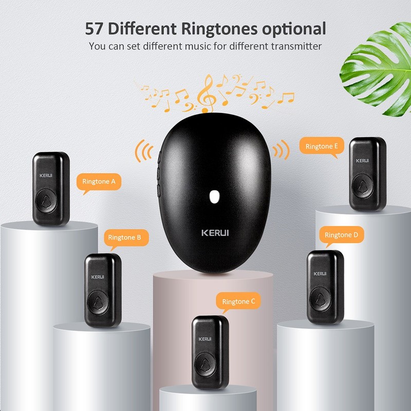 Wireless Infrared Motion Sensor Doorbell Plug & Play 57 Melodies Security Kit gallery