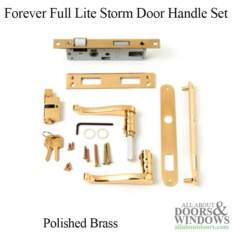 Andersen Emco Forever Full Lite Storm Door Handle Set for 1" Thick Doors - Poli