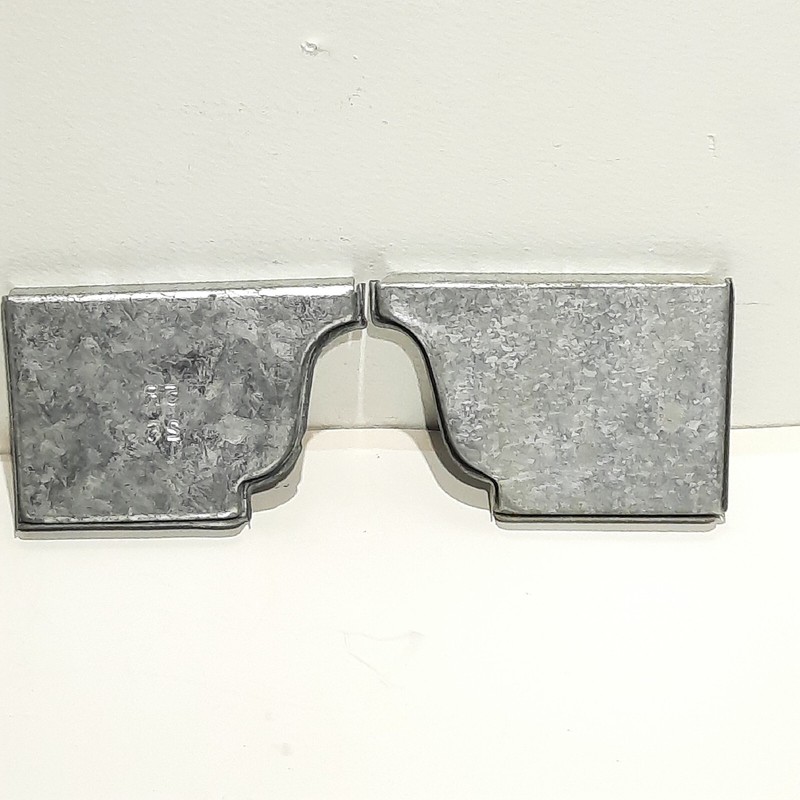 Galvanized Steel 5in Gutter End Caps Right or left NOS gallery