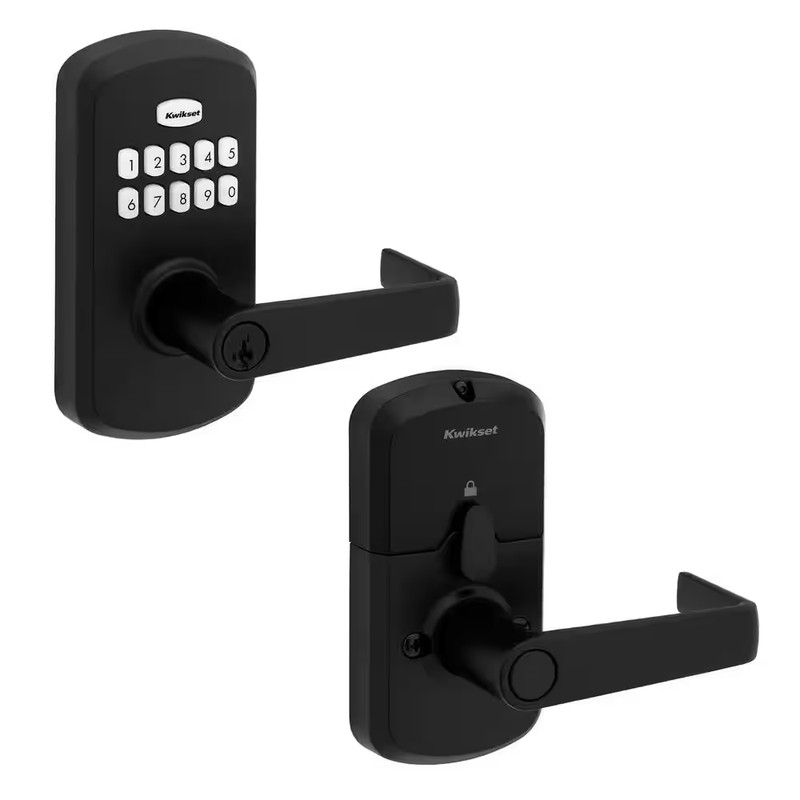 Smartcode 955 Matte Black Light Commercial Electronic Keypad Deadbolt with Kings