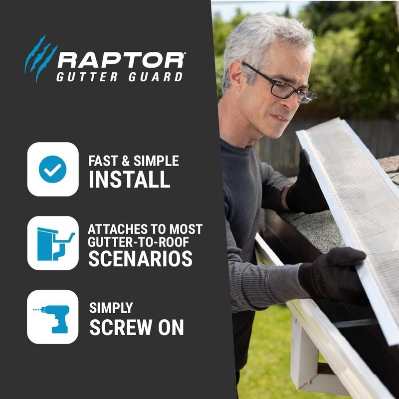 48 FT Contractor Grade Micro-Mesh Gutter Guard - Rust Resistant Design gallery