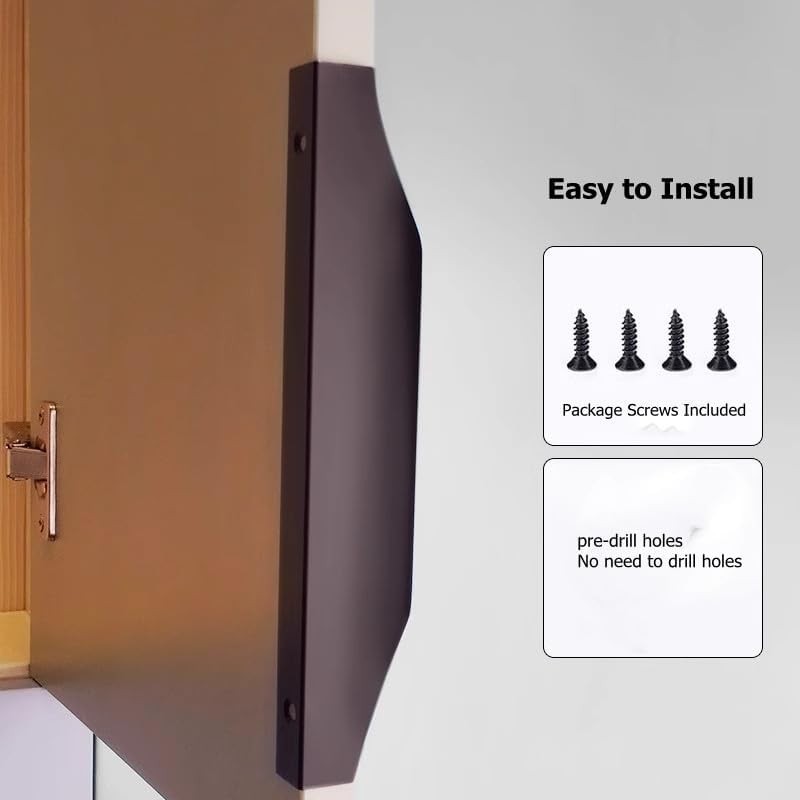 5 PCS Finger Pulls For Cabinets Concealed Handle Black 300mm/11.81 Inch gallery