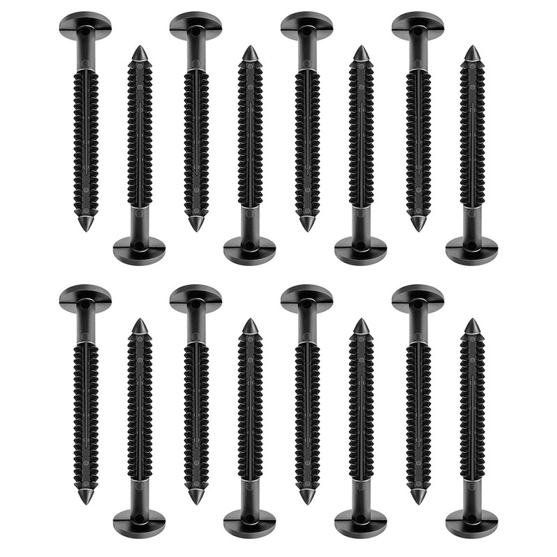 36 PCS 3 Inch Vinyl Shutter Fasteners Plastic Screws Exterior Spikes Loks