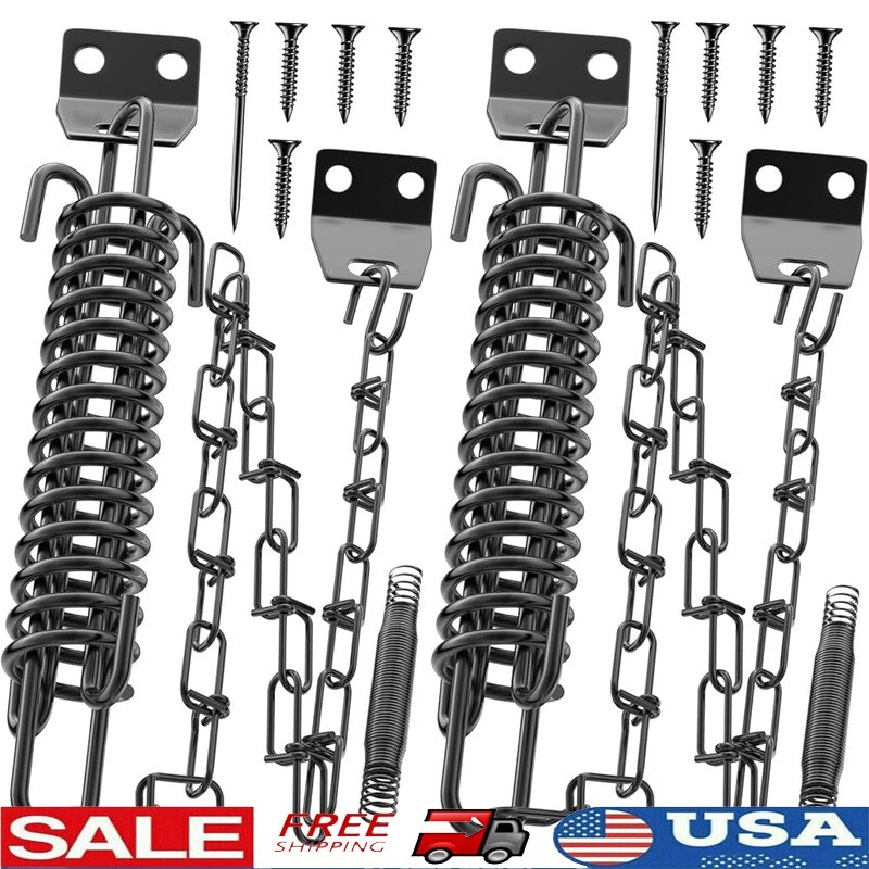 Storm Door Safety Chain Wind Protection Door Kit Heavy Duty Durable Installation