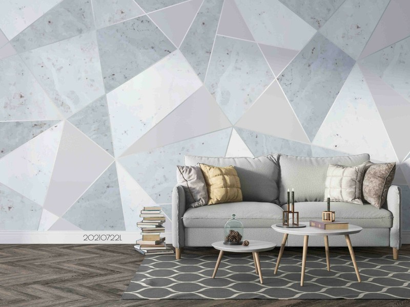 3D Geometric Marble Texture Self-adhesive Removable Wallpaper Murals Wall 130