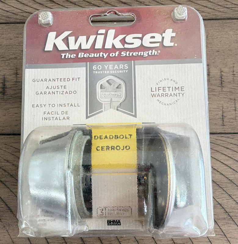 Kwikset 660 Deadbolt Lock Satin Silver, Universal/Reversible, Easy Install